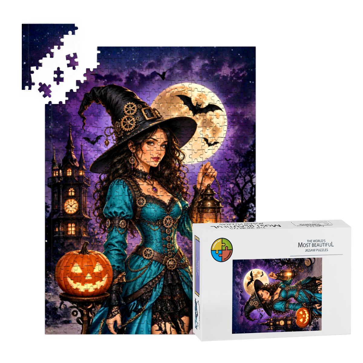 Wooden Jigsaw Puzzles 500 pcs Halloween Witch