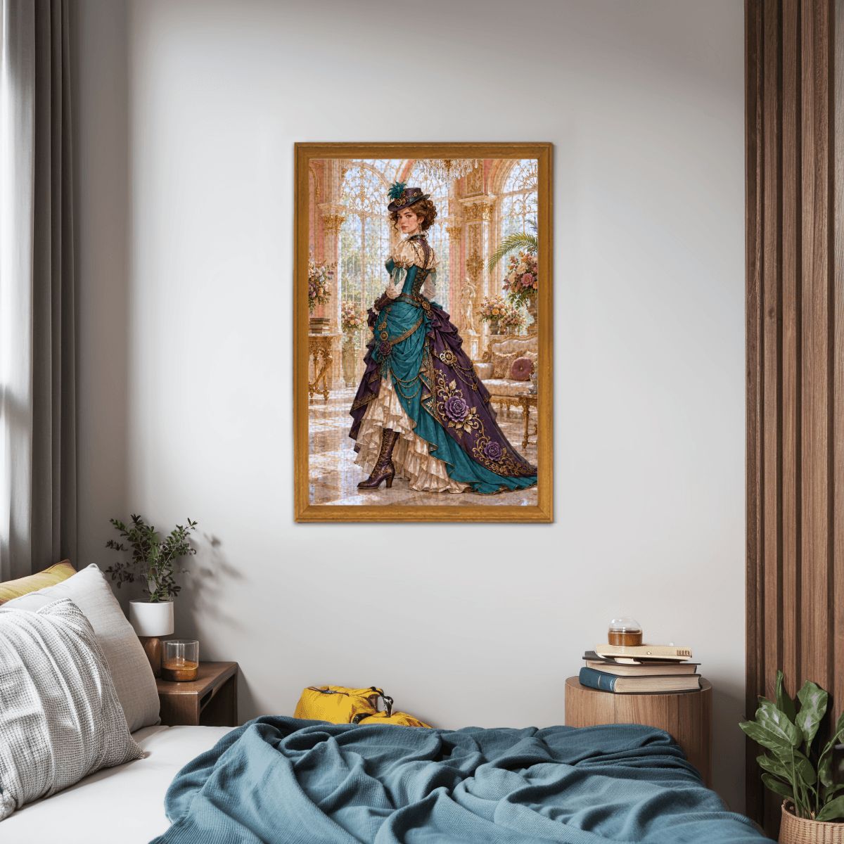 Wooden Jigsaw Puzzles 1000 pcs Steampunk Victorian Woman Teal and Purple