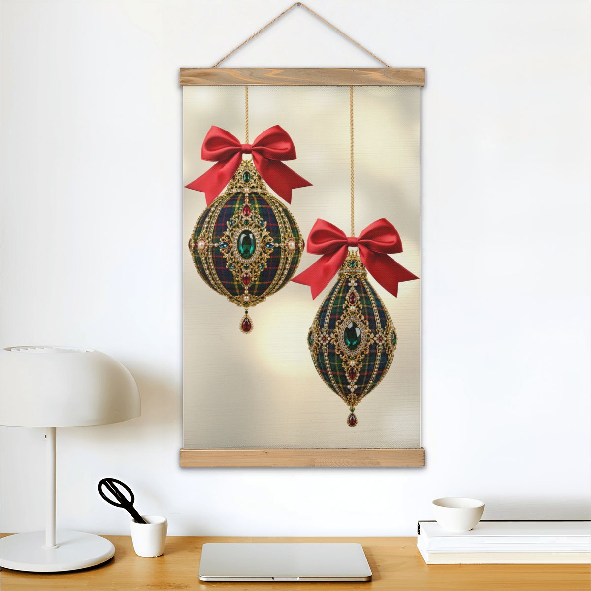 Linen Canvas Wall Art Clan Bruce Christmas Ornaments