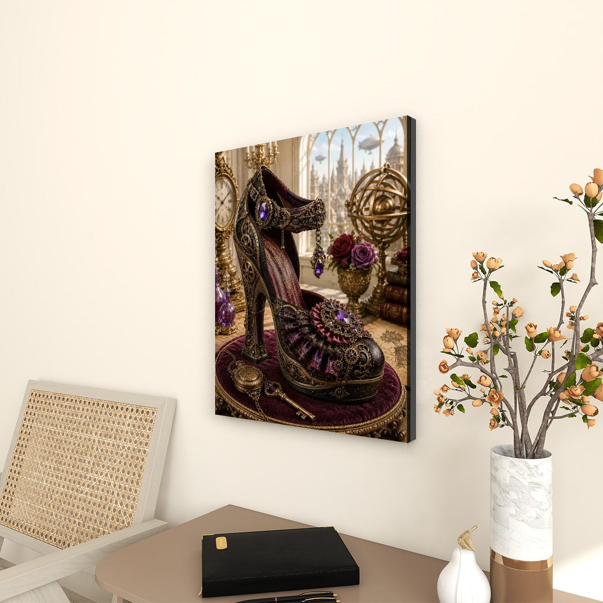 Canvas Prints Wall Art Steampunk Heel Violet