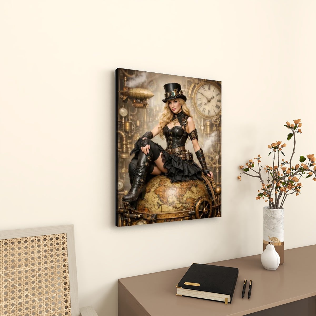 Canvas Prints Wall Art Steampunk Woman of the World