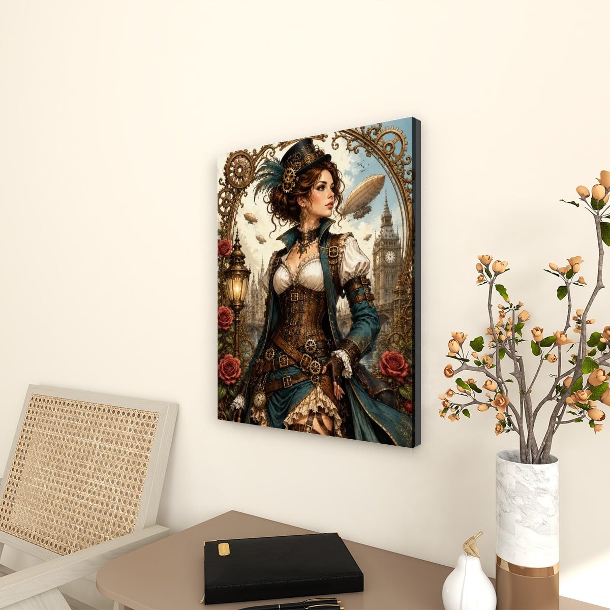 Canvas Prints Wall Art Steampunk Woman