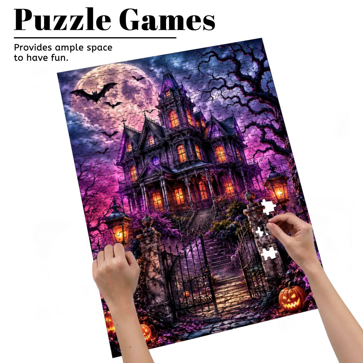 Wooden Jigsaw Puzzles 500 pcs Haunted House