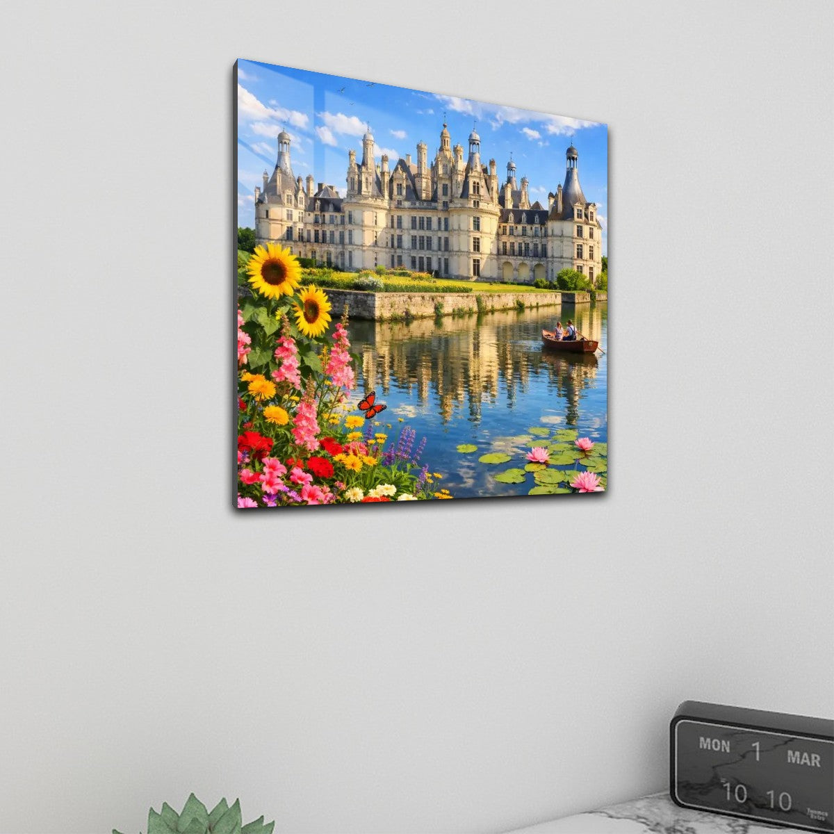 Square Acrylic Wall Art Prints with Hook Château de Chambord France