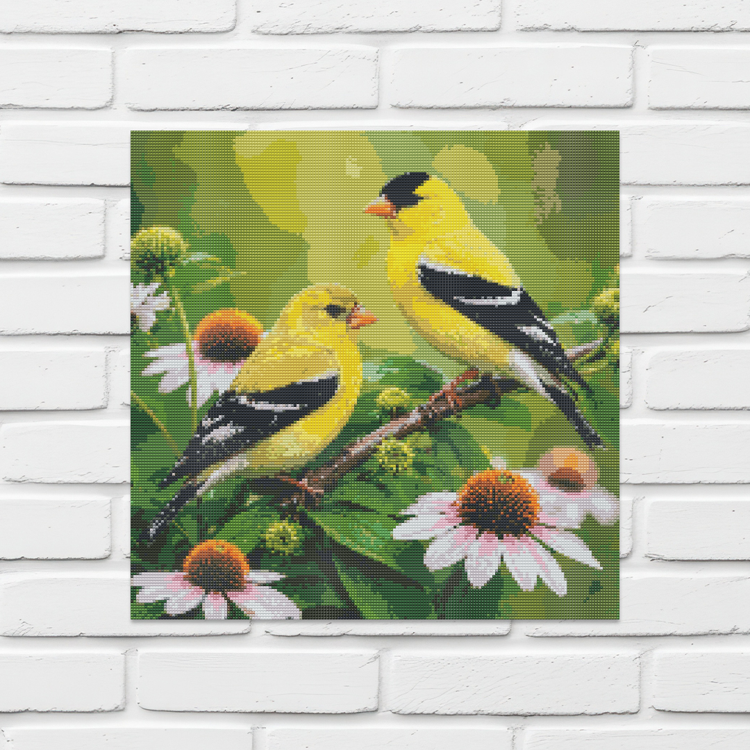 Diamond Painting Kit 20"x20" American Goldfinch (Round Drills)