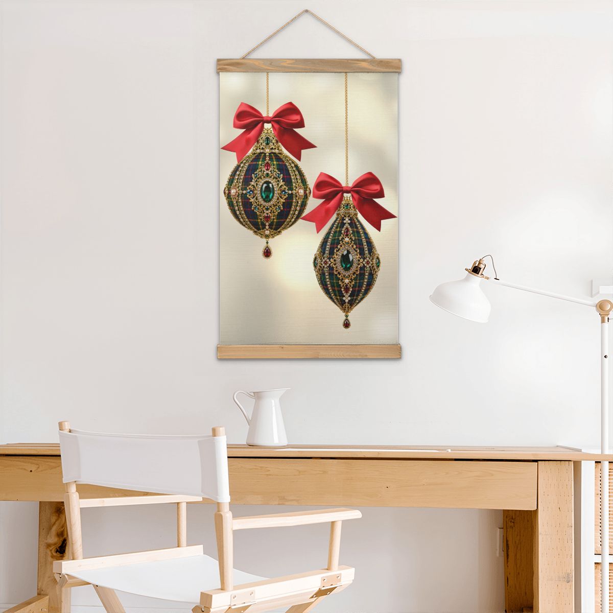 Linen Canvas Wall Art Clan Bruce Christmas Ornaments
