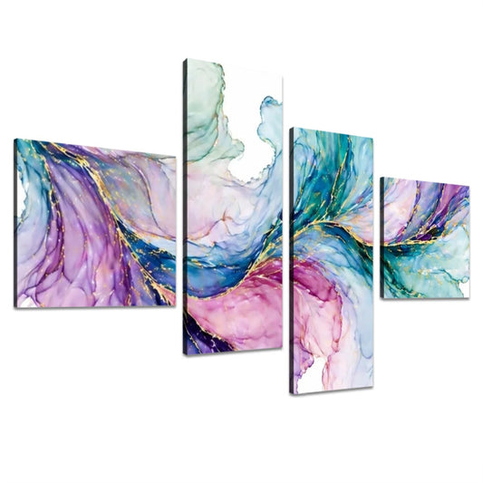 4 Panels Canvas Prints Wall Art Flutter