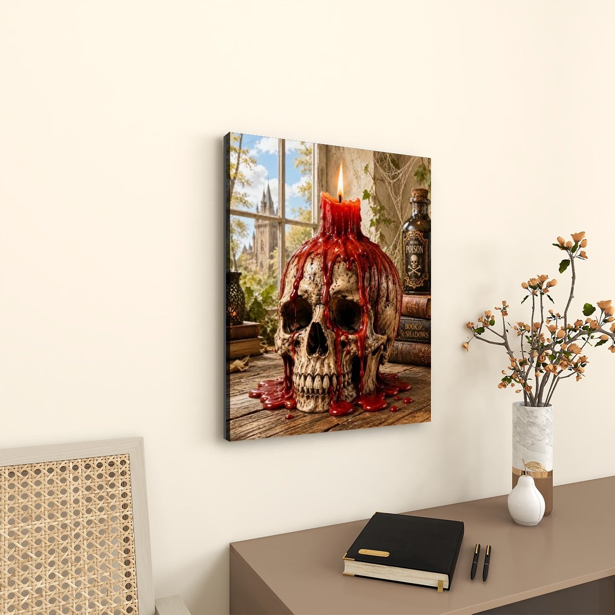Canvas Prints Wall Art Gothic Halloween Skull