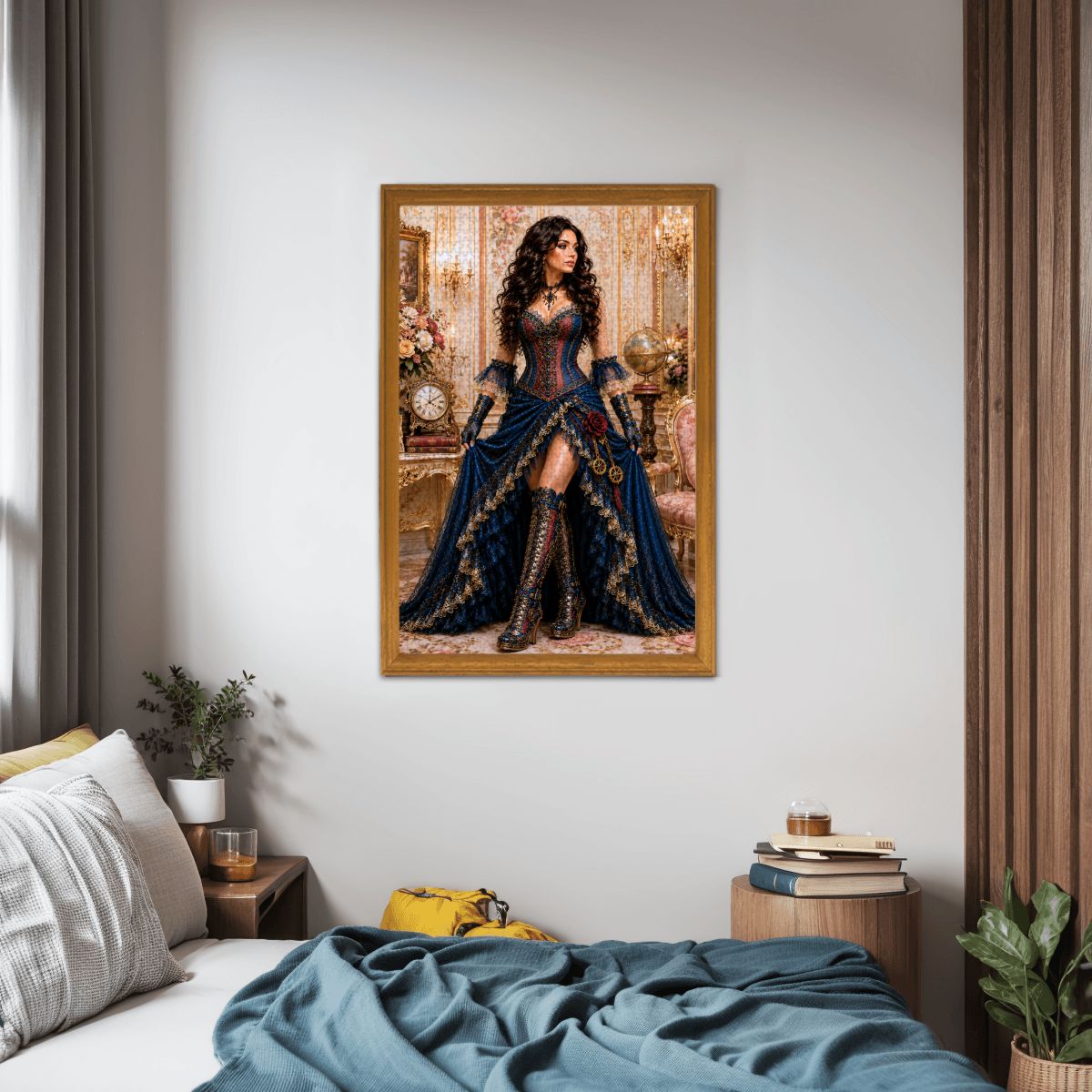 Wooden Jigsaw Puzzles 1000 pcs Steampunk Victorian Woman Red and Blue