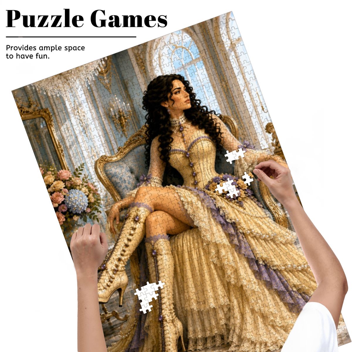 Wooden Jigsaw Puzzles 1000 pcs Steampunk Victorian Woman Yellow