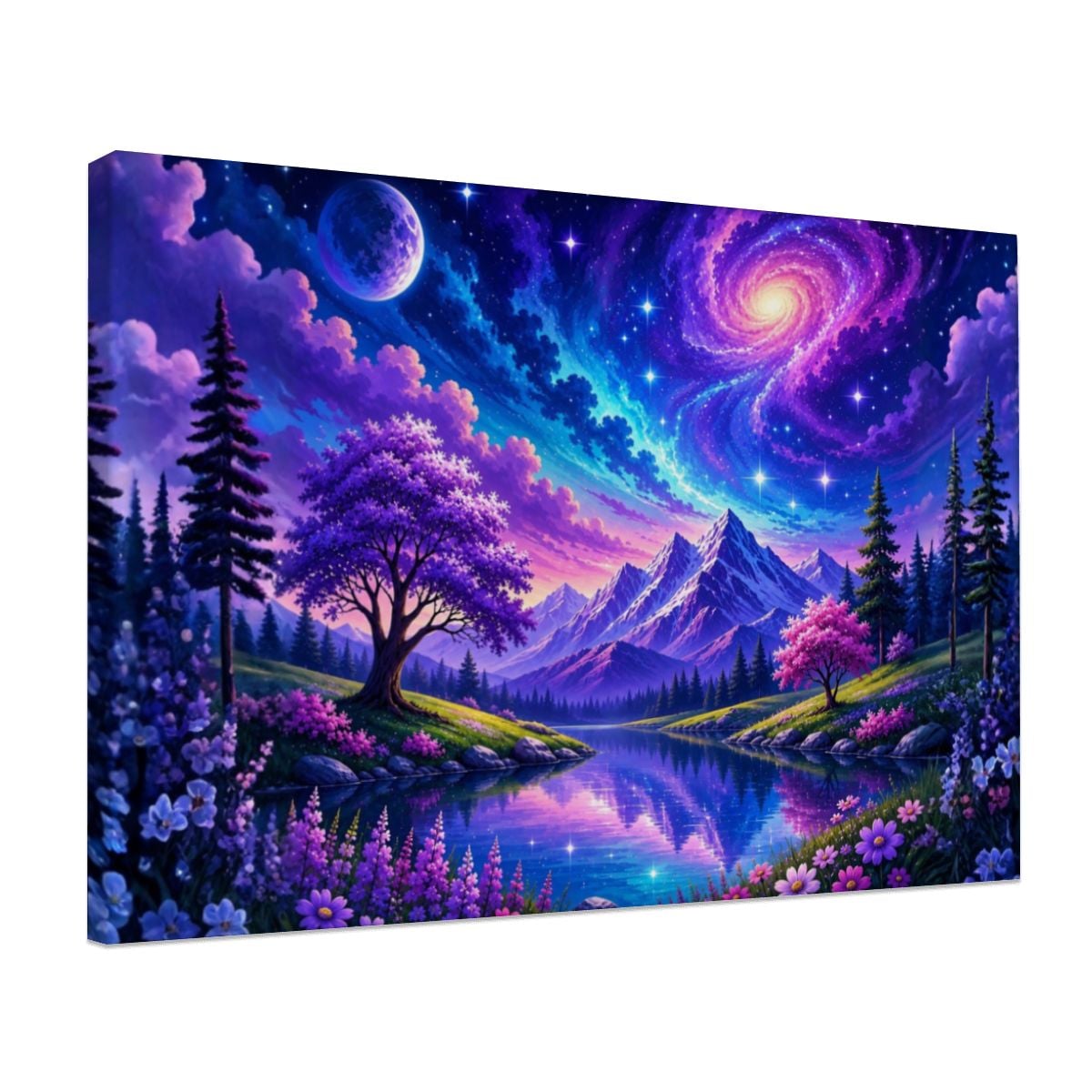 Framed Canvas Painting (Made in USA) Ethereal Night
