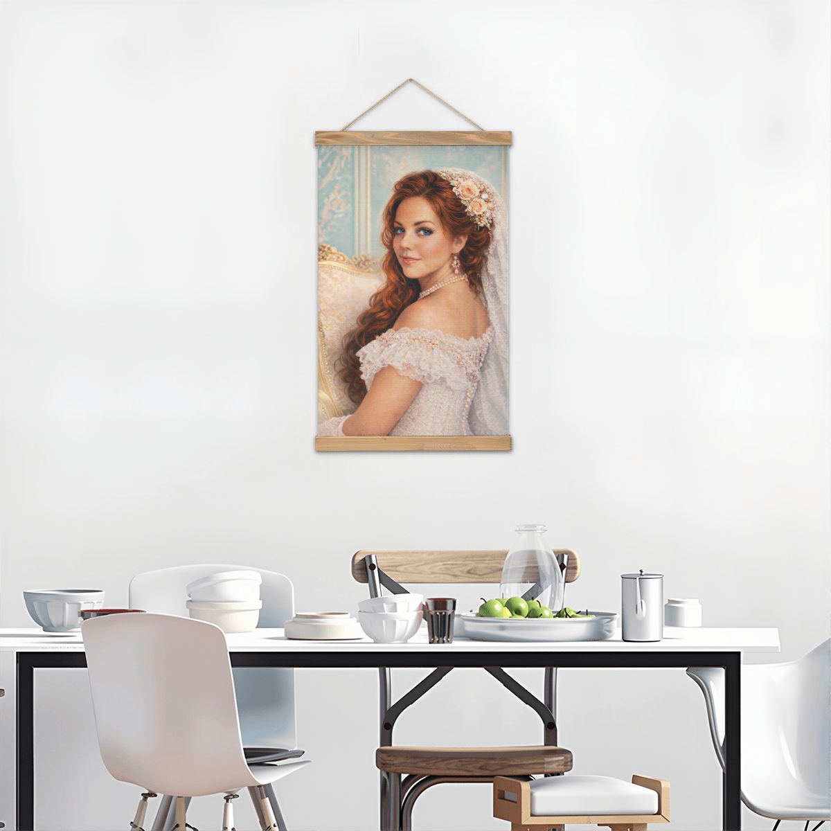 Linen Canvas Wall Art Victorian Wedding Day