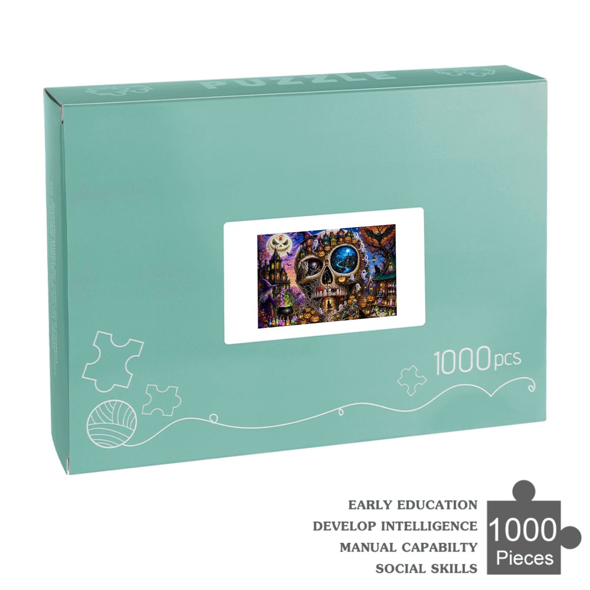 1000pcs Wooden Jigsaw Puzzles  (Made in USA) Halloween Nonsense