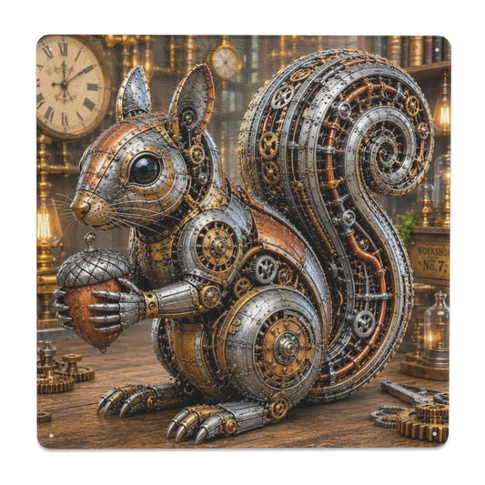 Tin Sign  Metal Sign Steampunk Squirrel