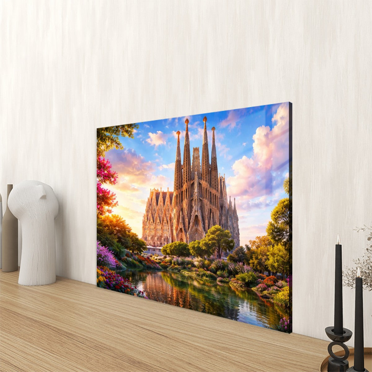 Rectangular Acrylic Wall Art Prints with Hook Basilica of the Sagrada Familia Spain