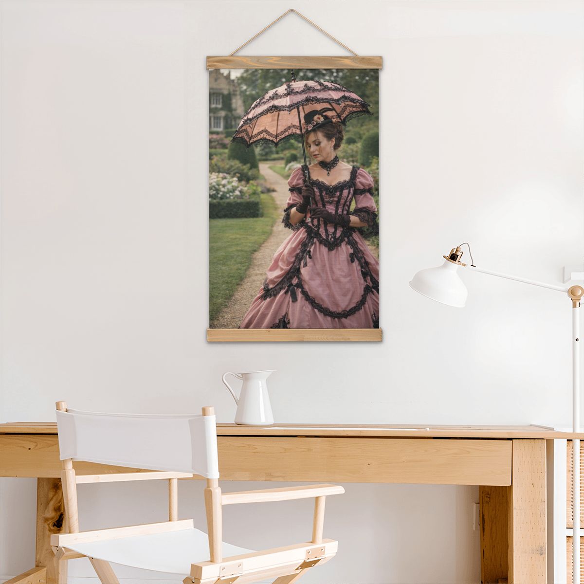 Linen Canvas Wall Art Victorian Walk in the Park