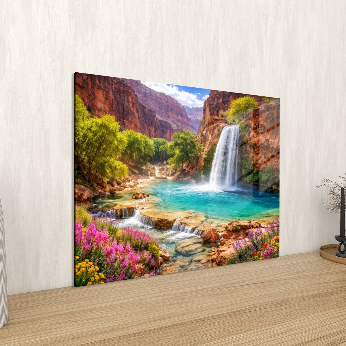 Rectangular Acrylic Wall Art Prints with Hook Havasu Falls Arizona