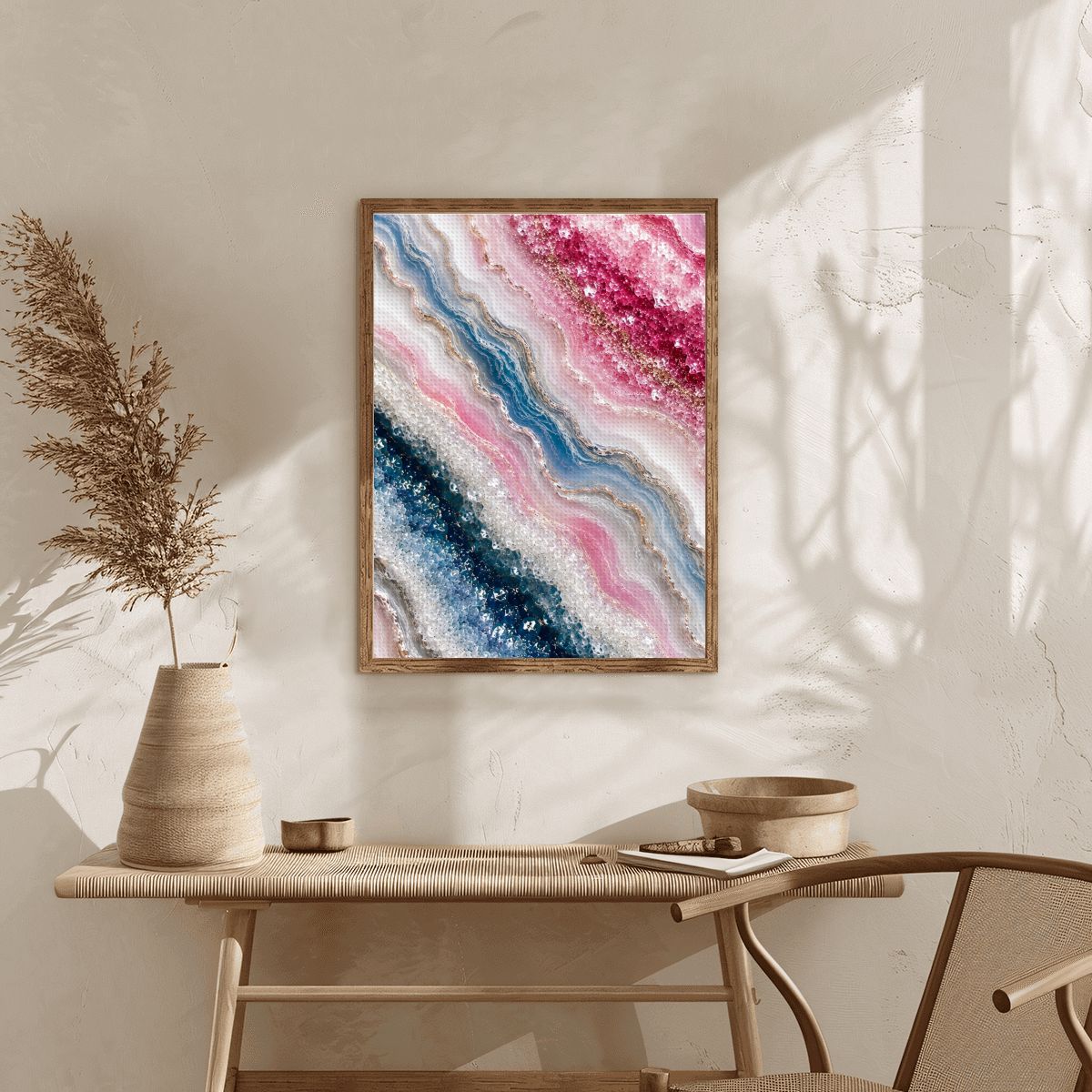 Diamond Art Painting 12x16 Geode Pink