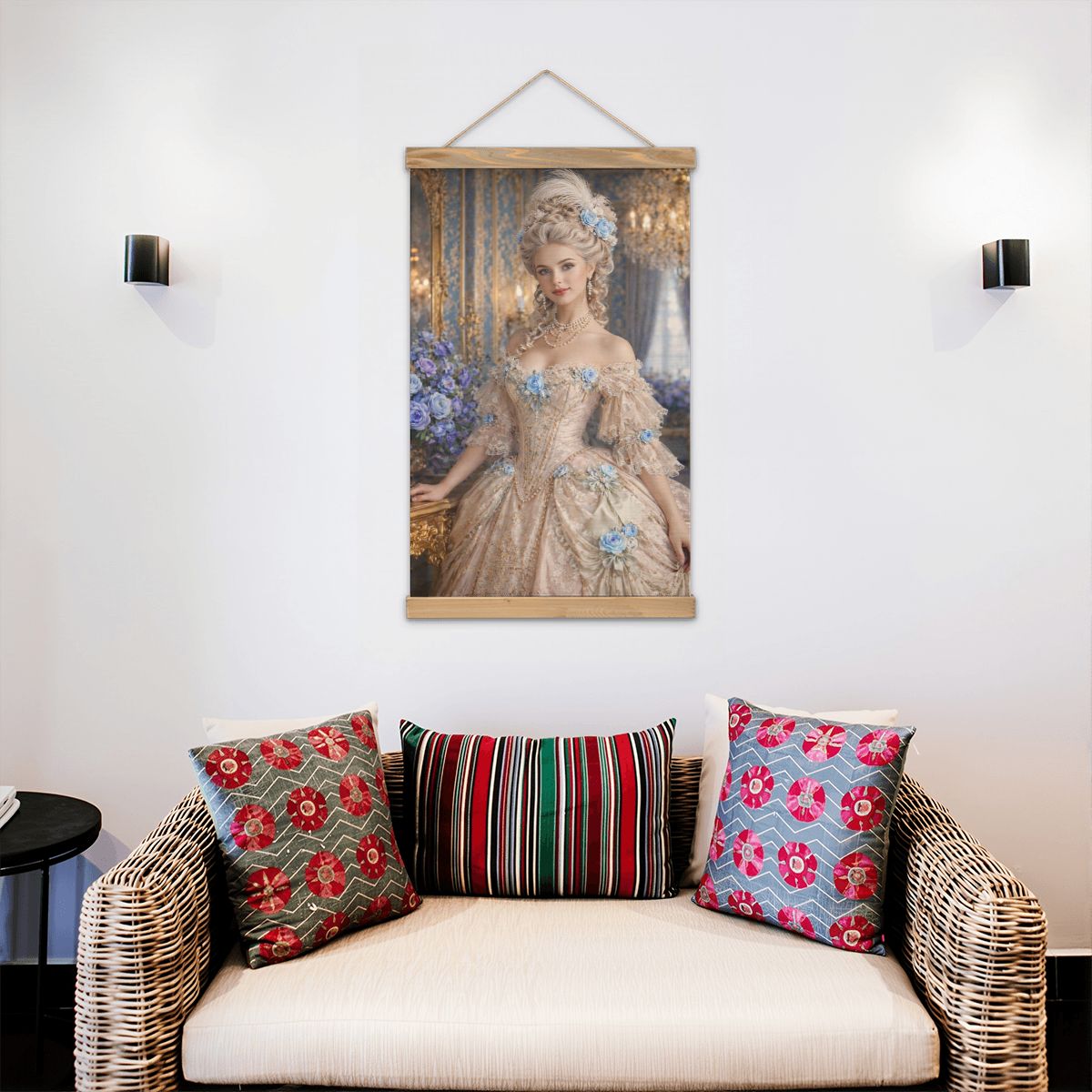 Linen Canvas Wall Art Baroque Beauty