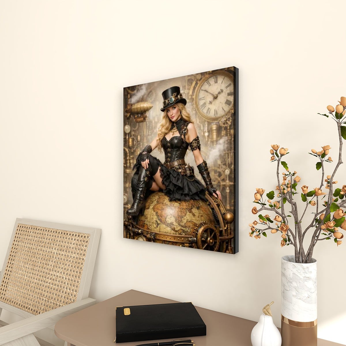 Canvas Prints Wall Art Steampunk Woman of the World