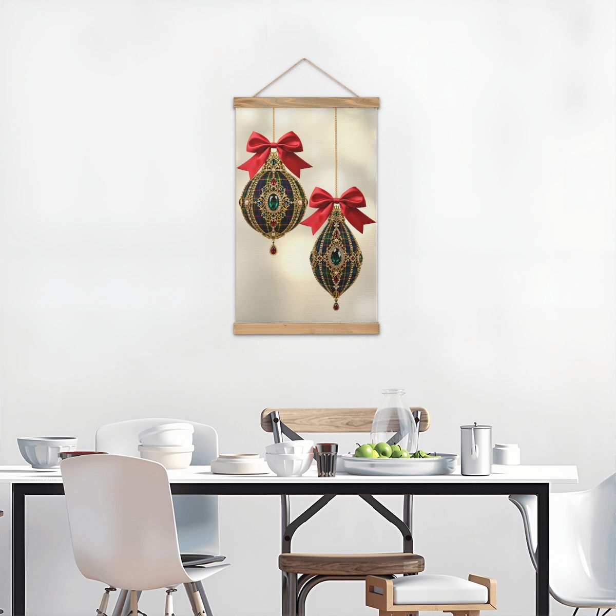 Linen Canvas Wall Art Clan Bruce Christmas Ornaments