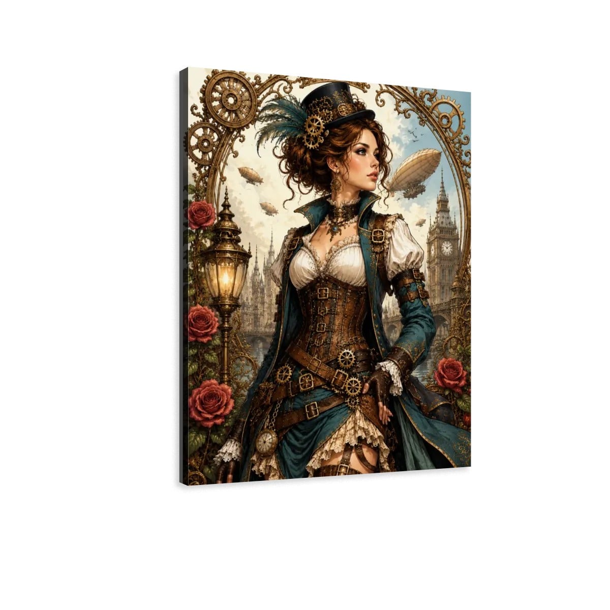 Canvas Prints Wall Art Steampunk Woman