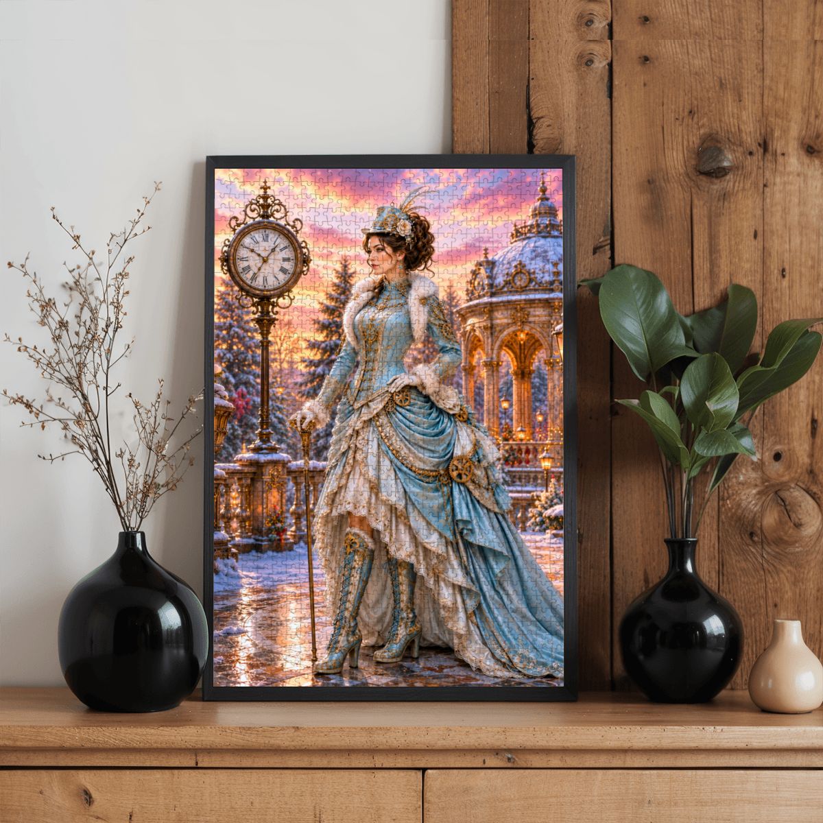 Wooden Jigsaw Puzzles 1000 pcs Winter Steampunk Victorian Woman
