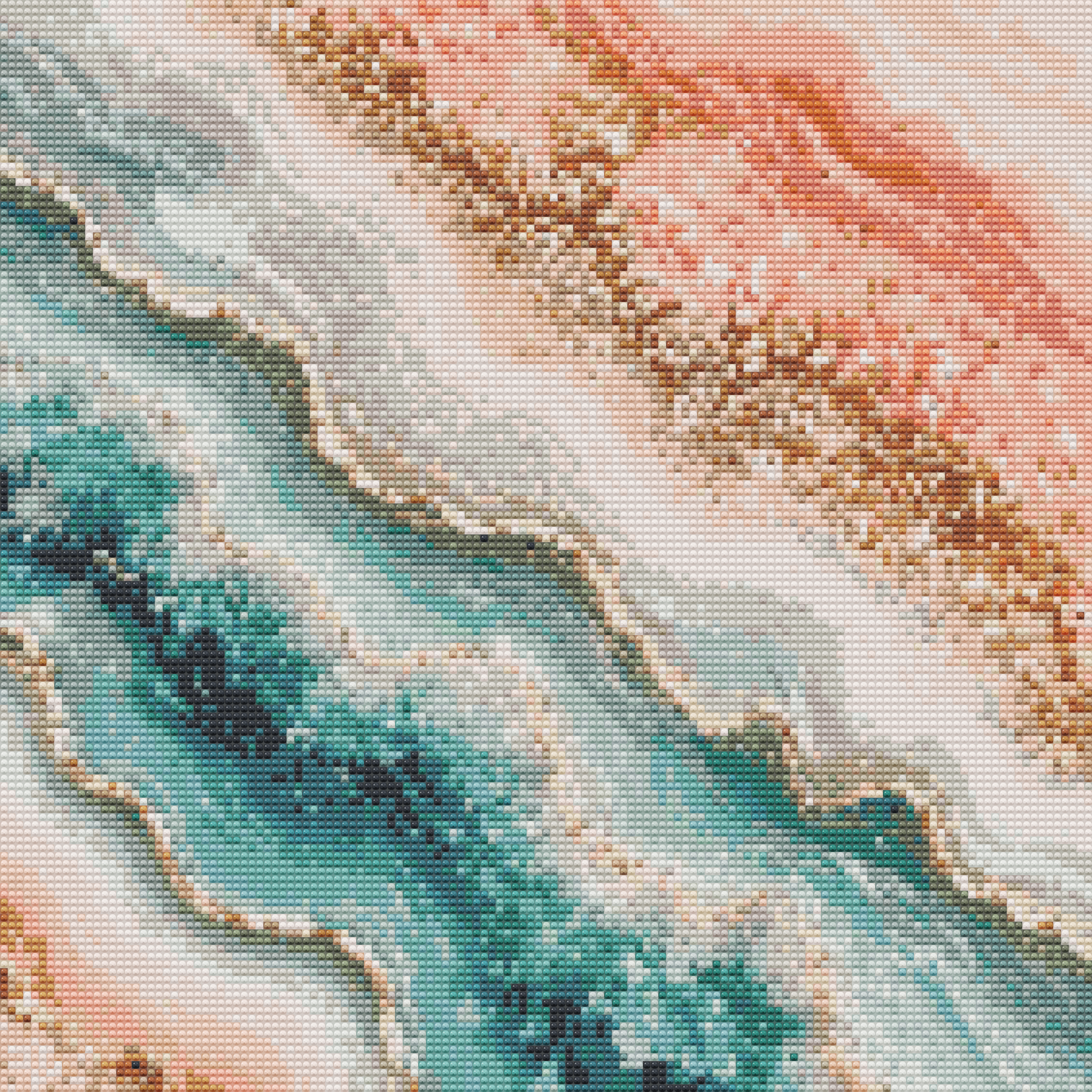 Geode Peach and Teal