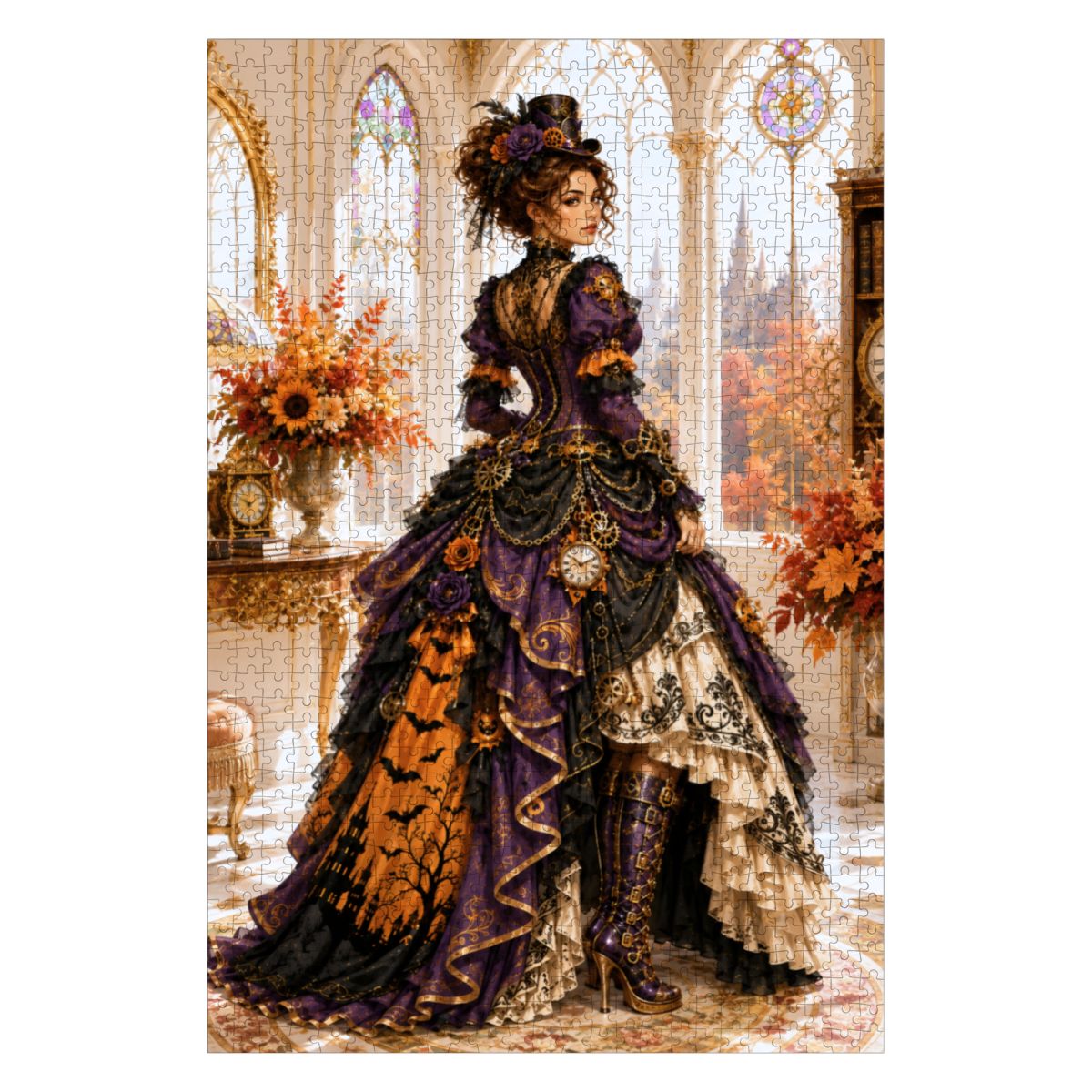 Wooden Jigsaw Puzzles 1000 pcs Halloween Steampunk Victorian Woman