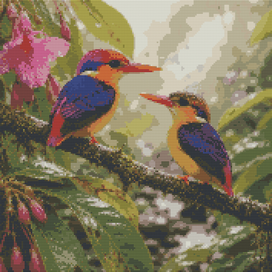 Diamond Painting Kit 20"x20" Oriental Dwarf Kingfisher (Round)