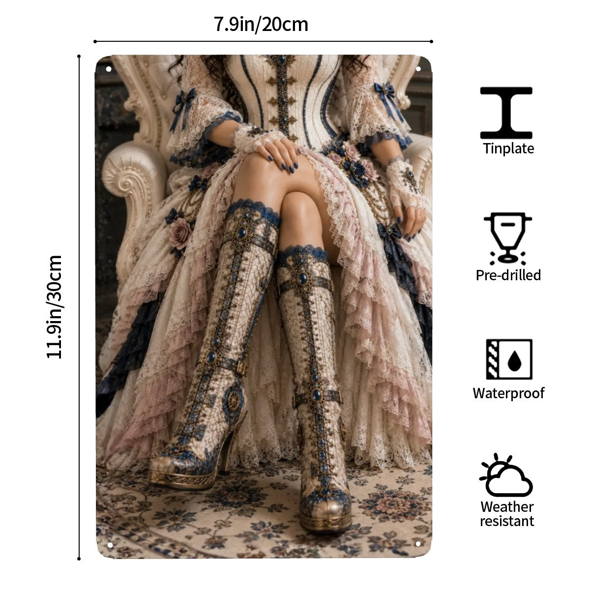Tin Sign (Made in USA) Steampunk Boots