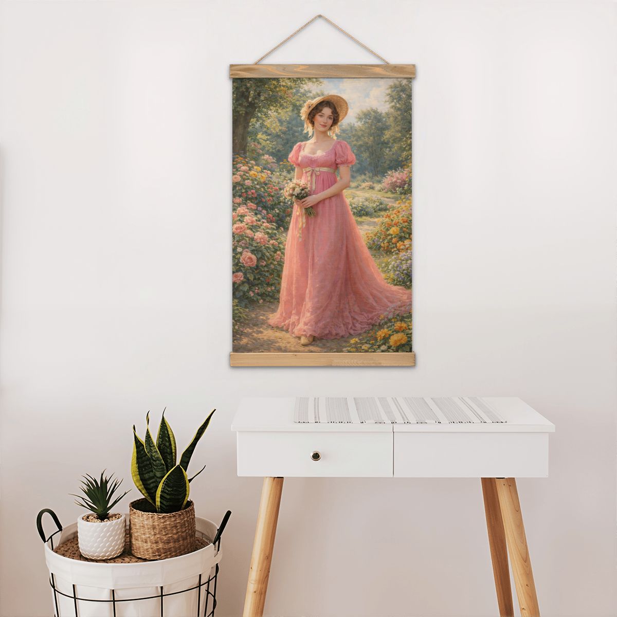 Linen Canvas Wall Art Empire Woman in Spring