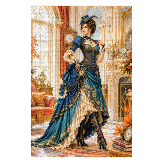 Wooden Jigsaw Puzzles 1000 pcs Steampunk Victorian Woman Blue