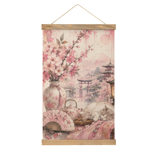Linen Canvas Wall Art Japanese Scene 2