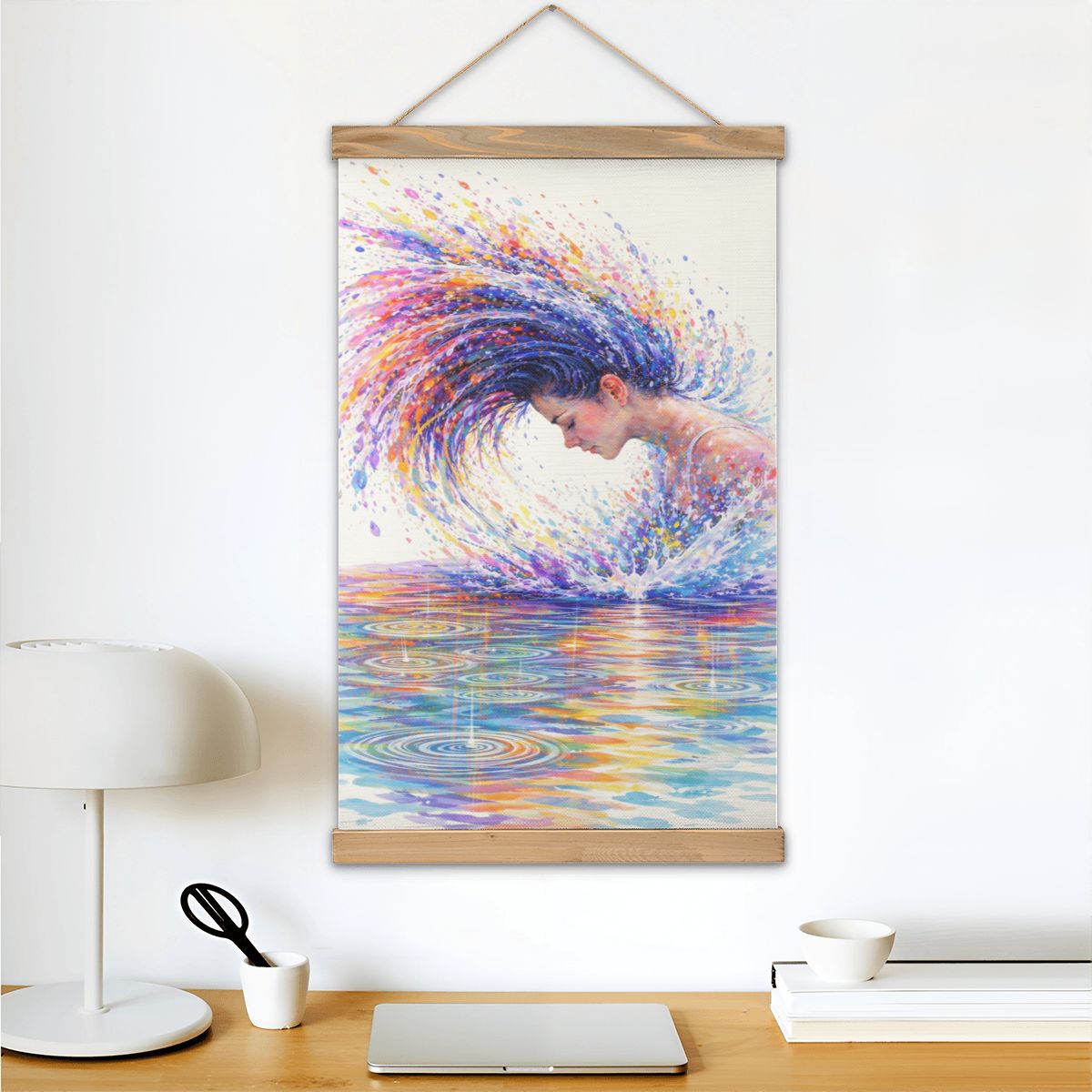 Linen Canvas Wall Art Rainbow of Life