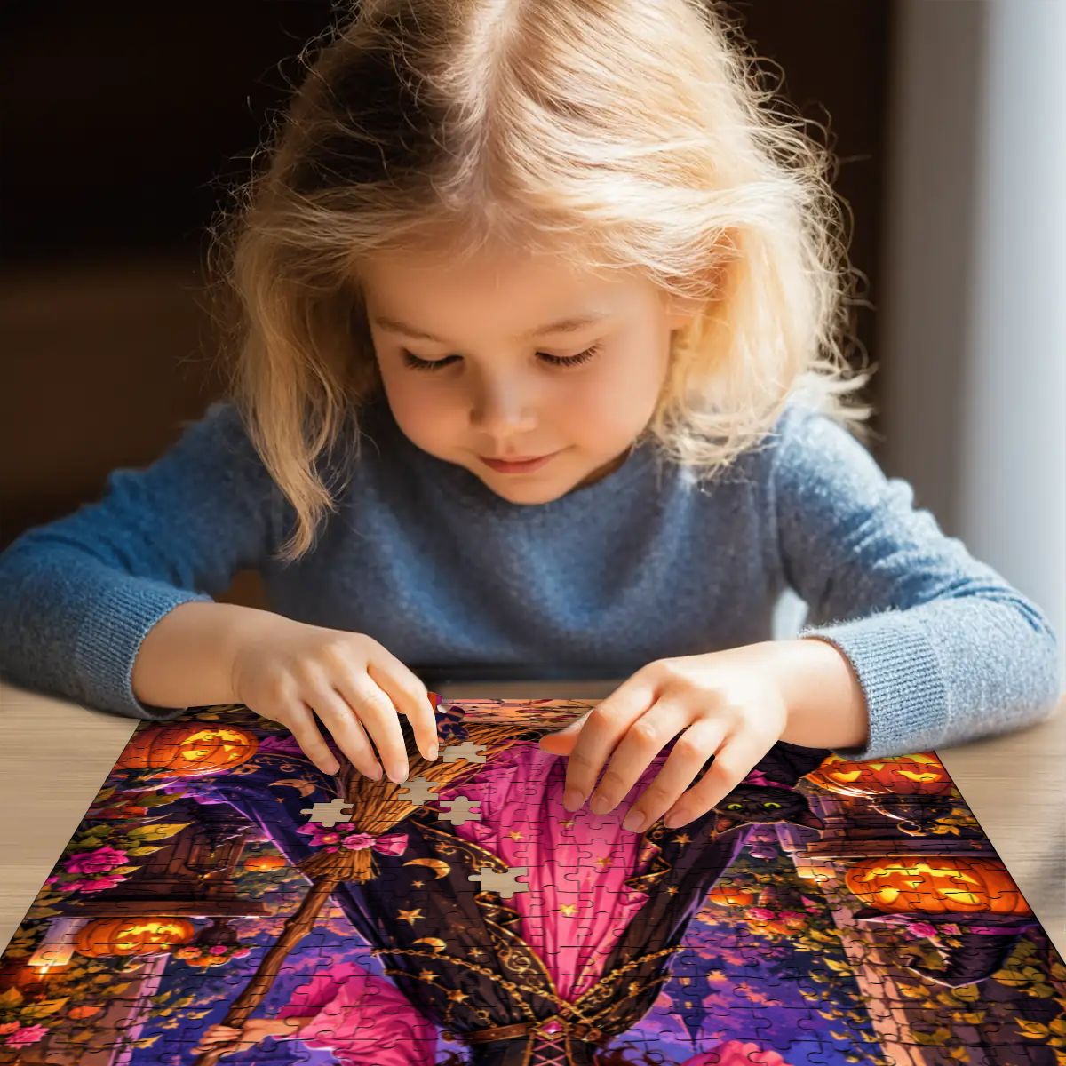 Wooden Jigsaw Puzzles 500 pcs Halloween Witch