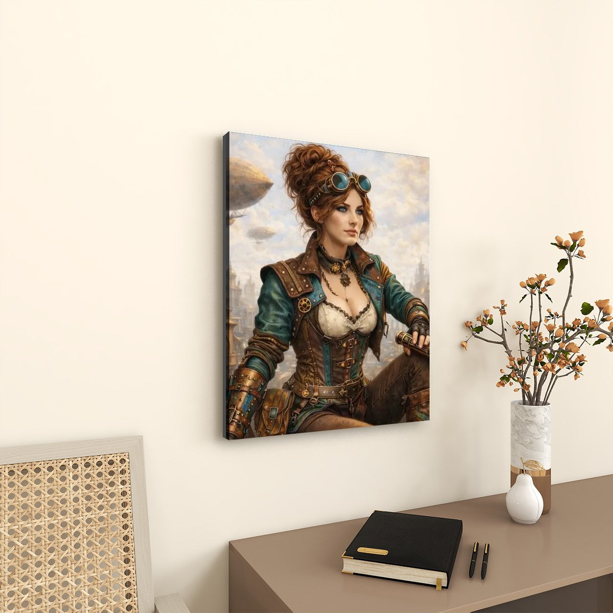 Canvas Prints Wall Art Steampunk Woman