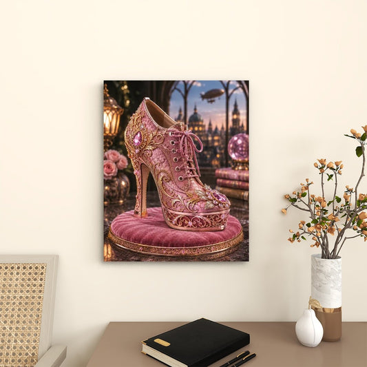 Canvas Prints Wall Art Steampunk Heel Pink