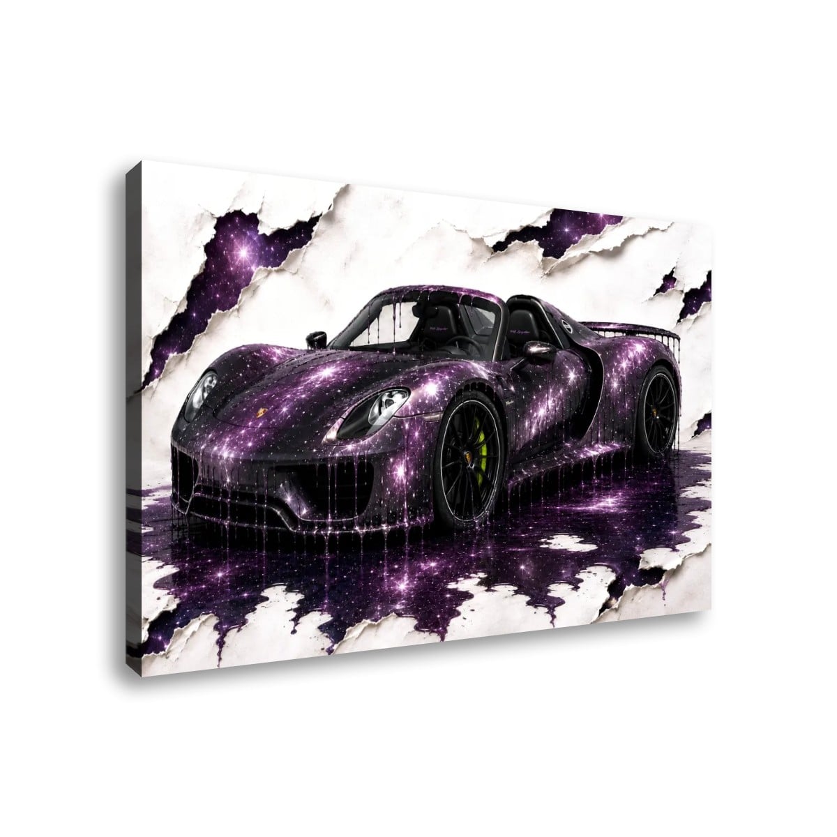 Canvas Prints Wall Art Galaxy Porsche 918