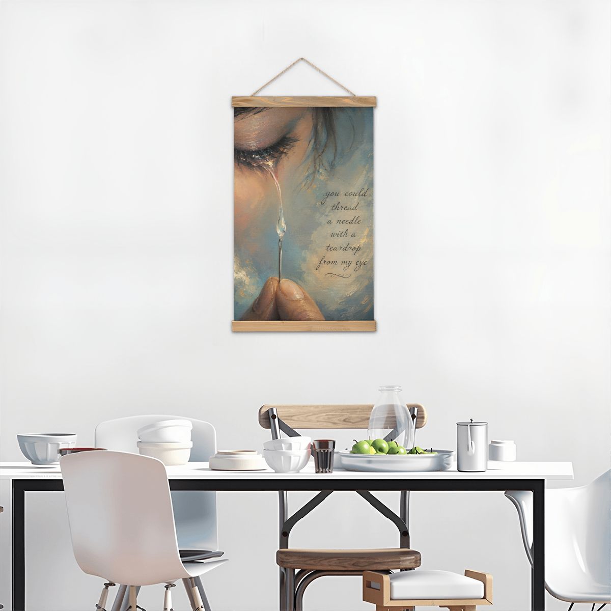 Linen Canvas Wall Art Teardrop