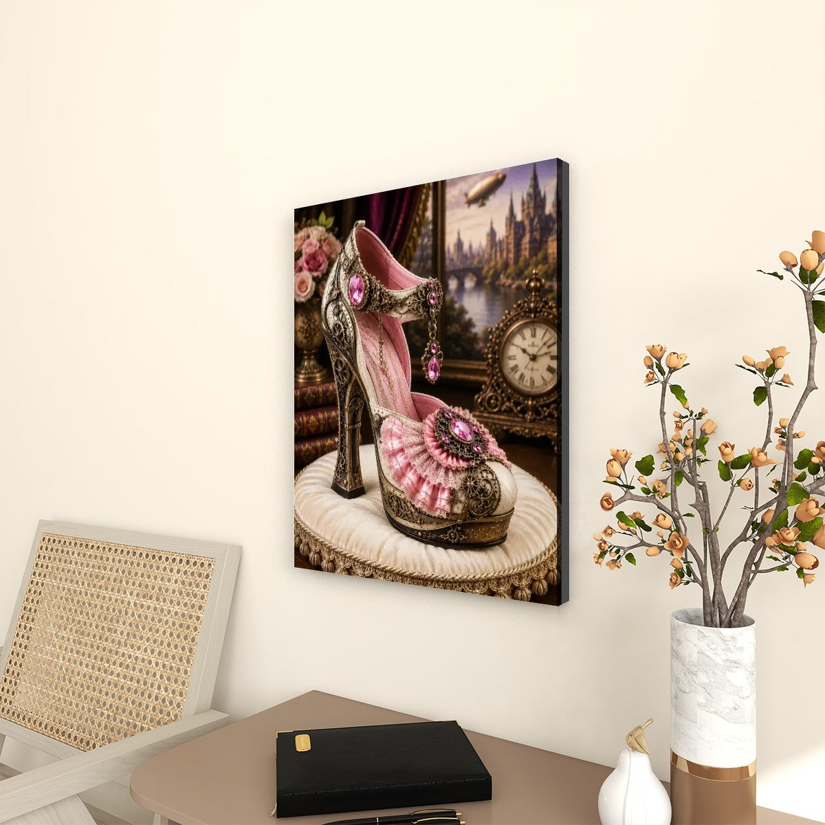 Canvas Prints Wall Art Steampunk Heel Pink