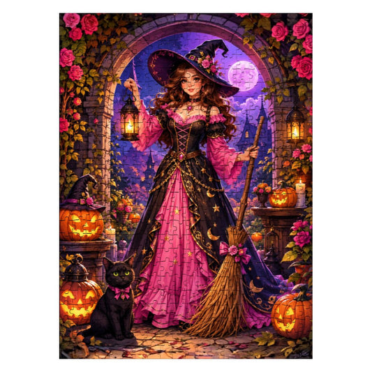 Wooden Jigsaw Puzzles 500 pcs Halloween Witch