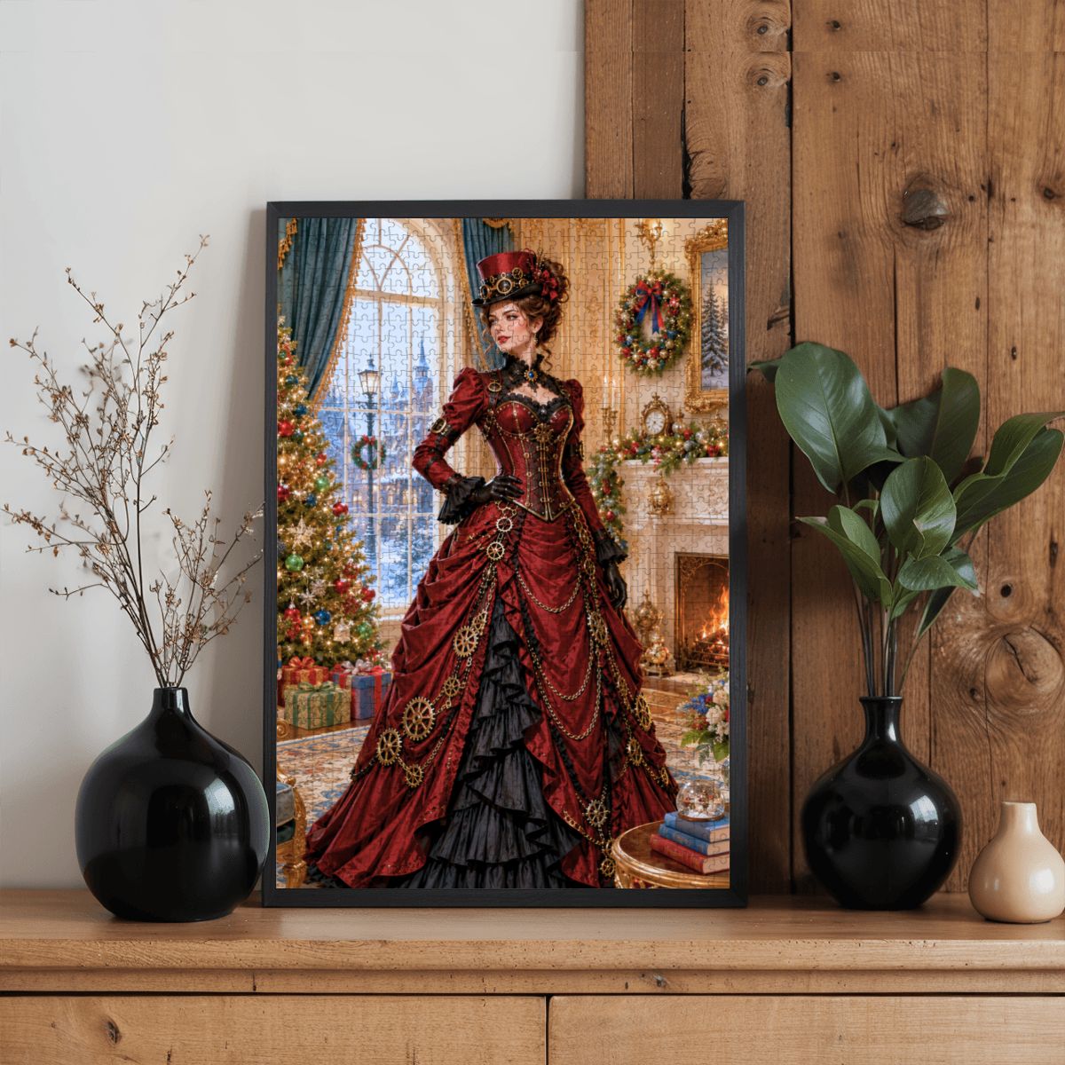 Wooden Jigsaw Puzzles 1000 pcs Christmas Steampunk Victorian Woman