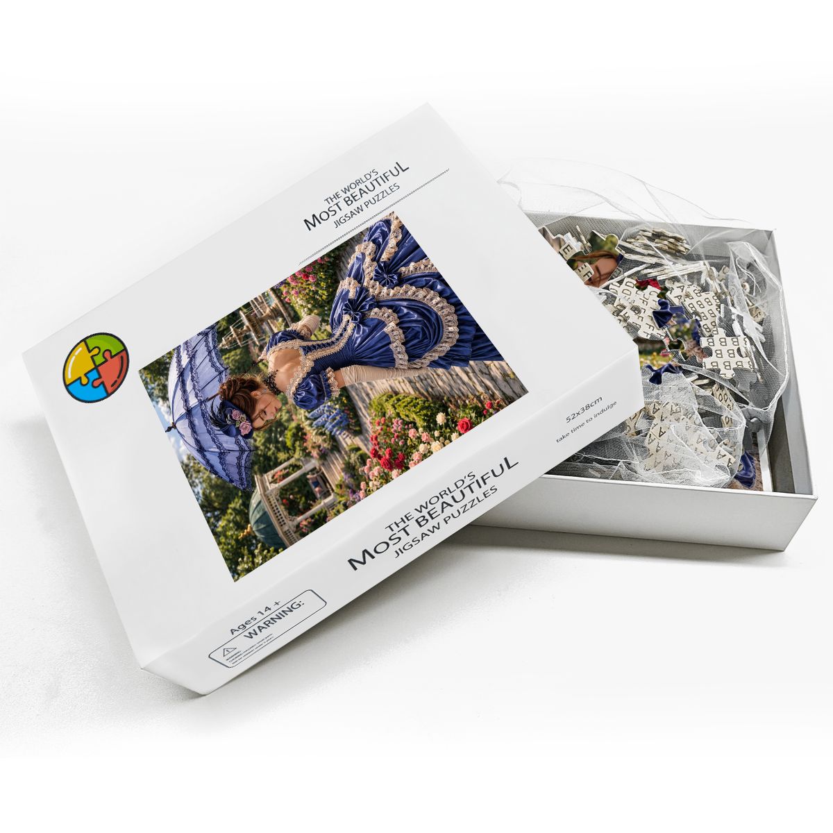 Wooden Jigsaw Puzzles 500 pcs Victorian Woman in Blue Dress