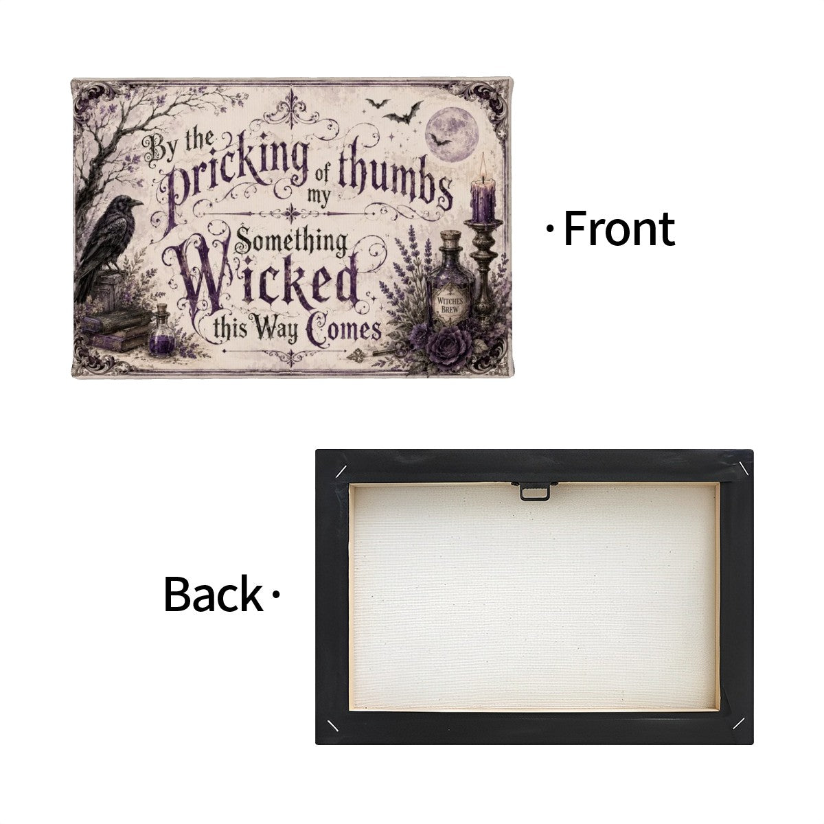 Small Canvas Prints Wall Art Decor Halloween Edgar Allen Poe Something Wicked