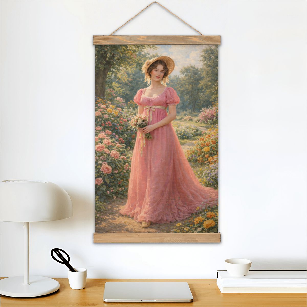 Linen Canvas Wall Art Empire Woman in Spring