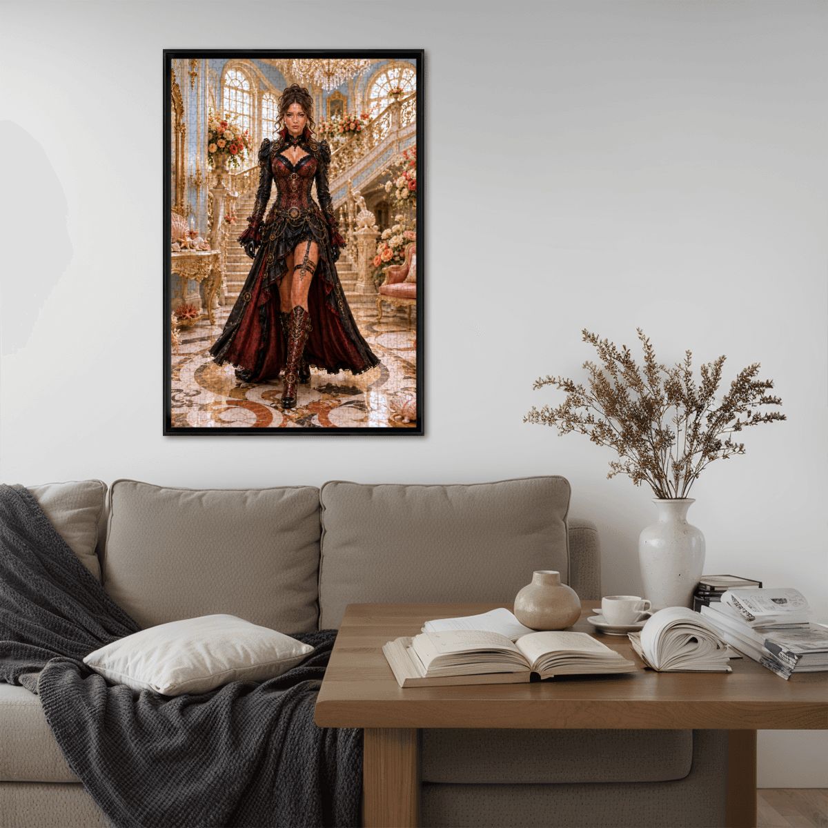 Wooden Jigsaw Puzzles 1000 pcs Steampunk Victorian Woman Dark Red