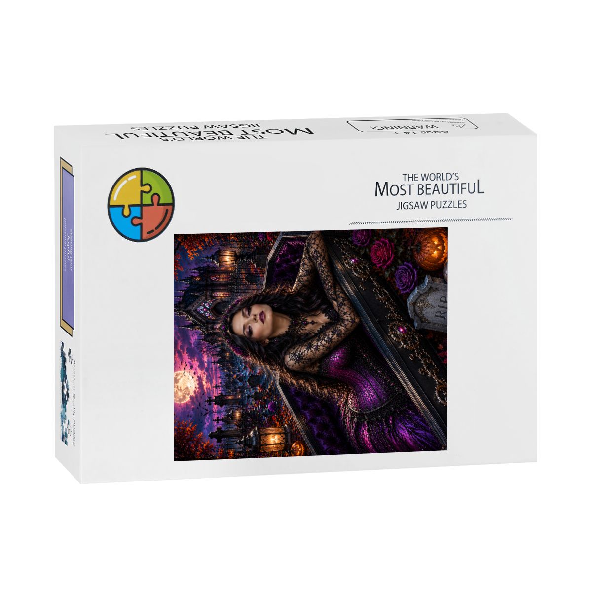 Wooden Jigsaw Puzzles 500 pcs Halloween Woman in a Casket