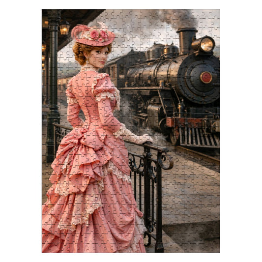 Wooden Jigsaw Puzzles 500 pcs Victorian Woman and Train