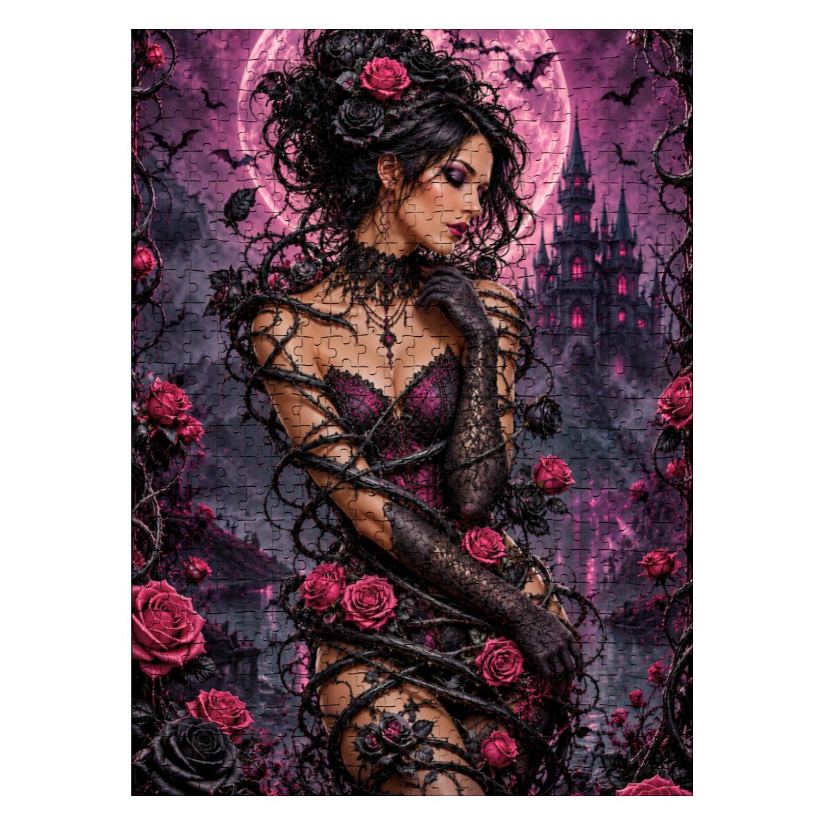 Wooden Jigsaw Puzzles 500 pcs Gothic Rose Vine